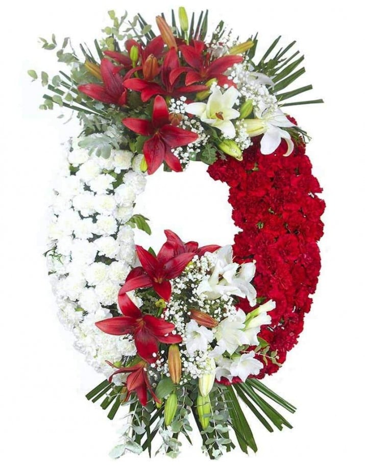 Corona de flores para funerales Madrid