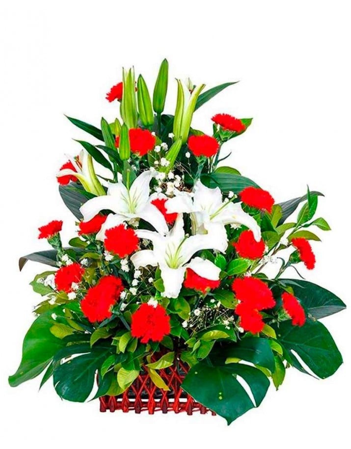 Centro de flores para difunto tanatorio m30