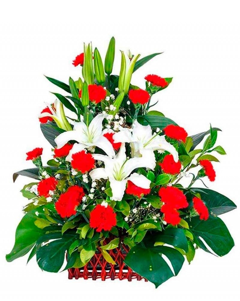Centro de flores para difunto tanatorio m30