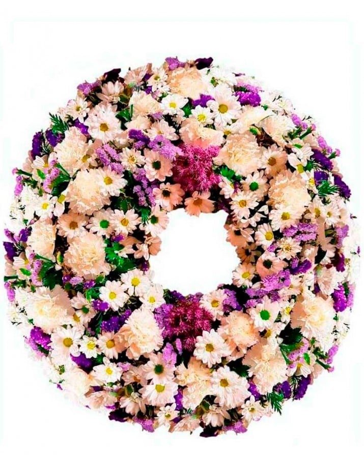 Precio coronas de flores funeraria en Madrid.