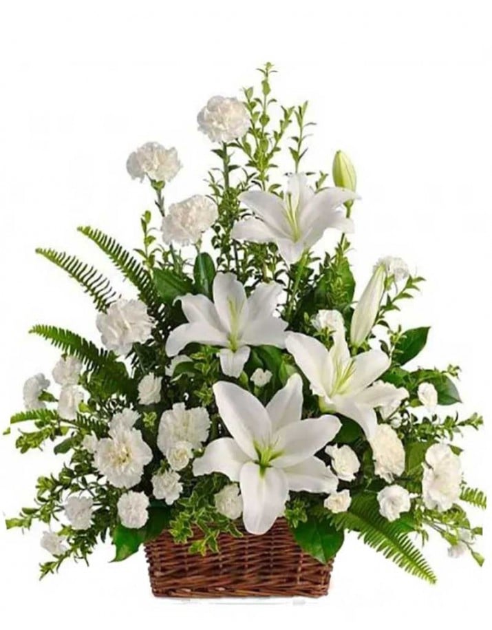 Centro de flores funeral para difuntos en Madrid.