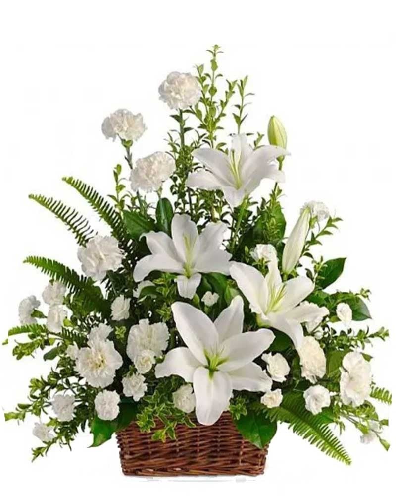 Centro de flores funeral para difuntos en Madrid.