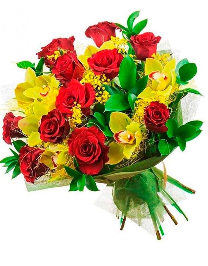 Ramos de flores de orquídeas para difuntos en Madrid.