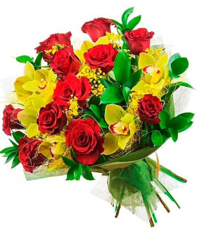 Ramos de flores de orquídeas para difuntos en Madrid.