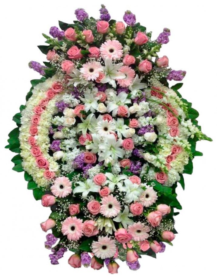 Floristería a tanatorio San Isidro. Coronas de flores