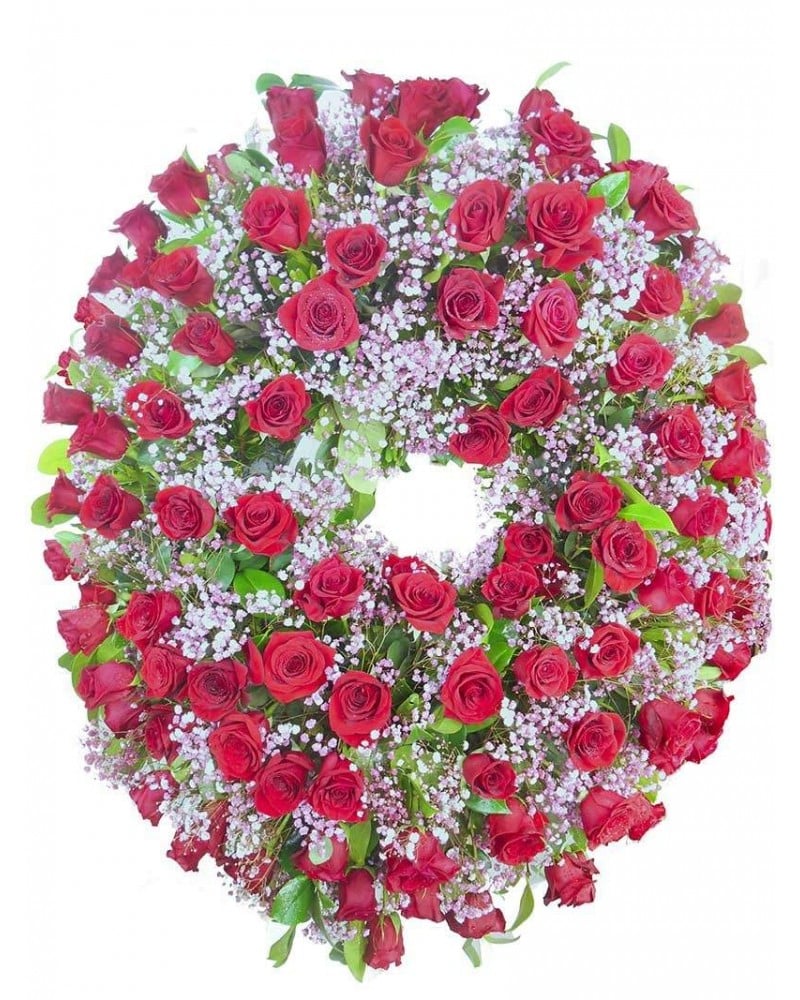 Corona de rosas y paniculata